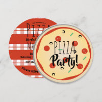 Pizza Mix Birthday Party Foodie Red Plaid