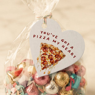 Pizza My Heart Funny Valentine's Day Favour Tags