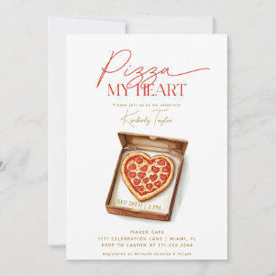 Pizza My Heart Italian Bridal Shower Invitation