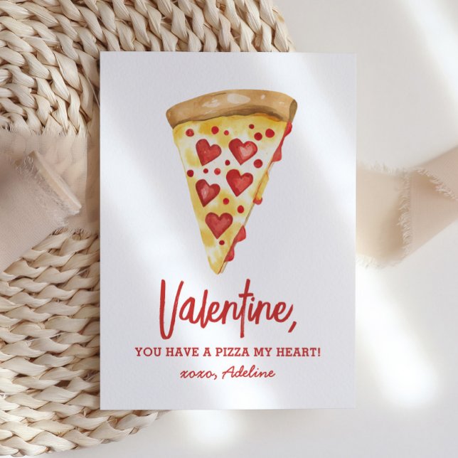 Pizza My Heart Kids Valentines Day Card (Creator Uploaded)