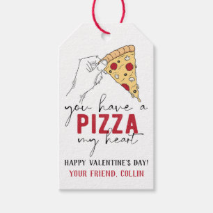 Pizza My Heart Valentine's Day Gift Tags