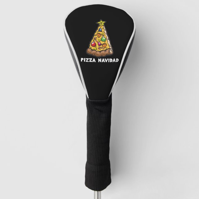 PIZZA NAVIDAD Italian Christmas Tree Humour Golf Head Cover (Front)