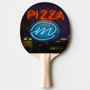 Pizza Neon Sign Ping Pong Paddle