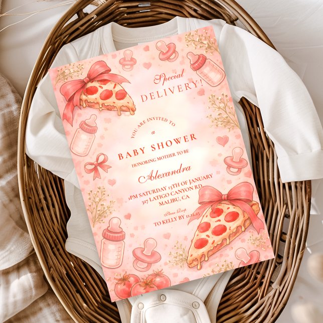 Pizza Night Baby Shower Invitation (Creator Uploaded)
