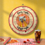 Pizza Night Cat Dart Board<br><div class="desc">The Pizza Night Cat Dart Board is a fun addition to your home entertainment. Makes a great gift. Customise with your name phrase or text or add your own photo.</div>