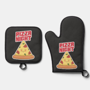 Pizza Night Oven Mitt & Pot Holder Set