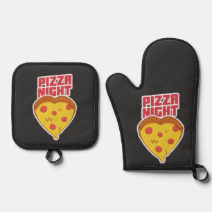 Pizza Night Oven Mitt & Pot Holder Set