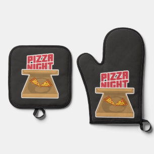 Pizza Night   Oven Mitt & Pot Holder Set