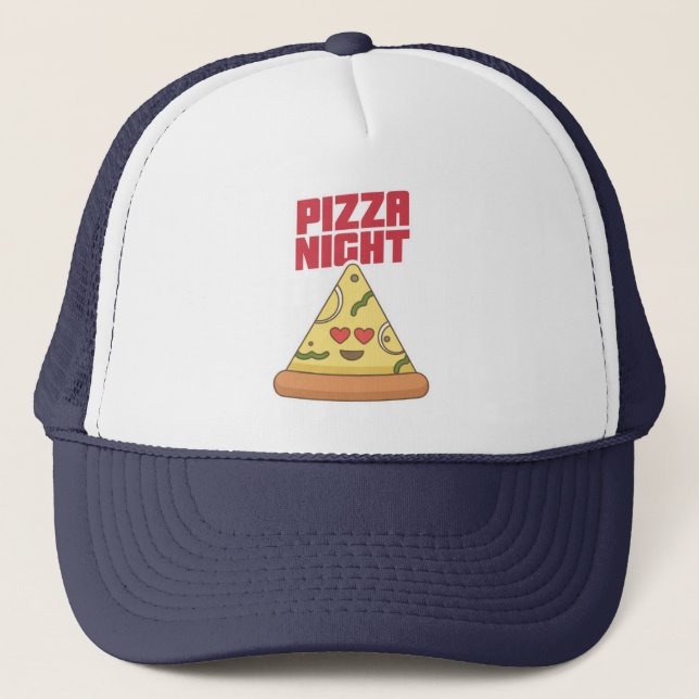 Pizza Night   Trucker Hat (Front)