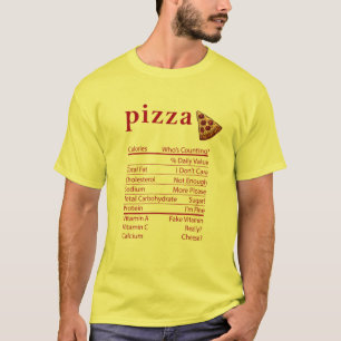 Pizza Nutrition Facts Funny Thanksgiving Christmas T-Shirt