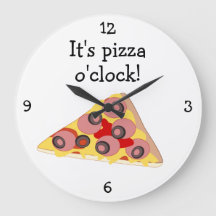 Pizza O'Clock fun food graphic