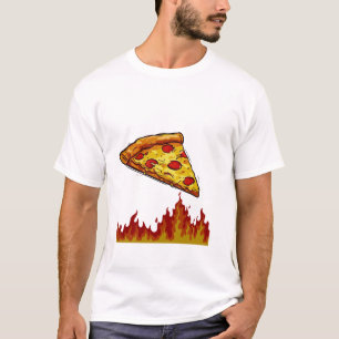 Pizza on Fire – Funny Food Lover Design T-Shirt