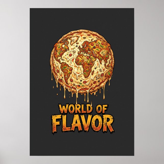 Pizza Overload Planet Poster (Front)