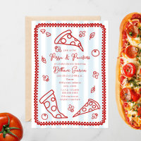 Pizza & Pacifiers Sketch Doodle Boy Baby Shower