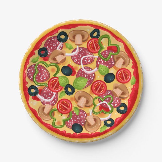 Pizza  paper plate (Front)