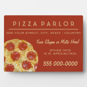 Pizza Parlour custom plaque