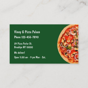 Pizza Parlour Restaurant Business Card