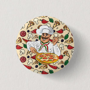 Pizza Party   3 Cm Round Badge