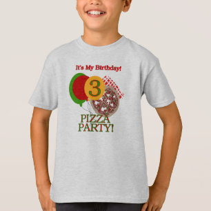 Pizza Party 3rd Birthday T-Shirt