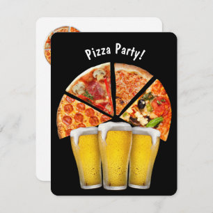 Pizza Party and Beer Invitation