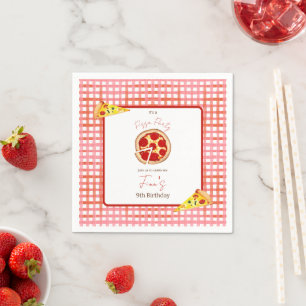 Pizza Party Any Age Birthday Napkin