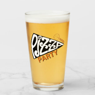 pizza party beer glass