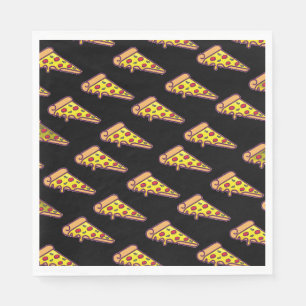 Pizza Party Birthday Decor Fun Pizza Slice Theme Napkin