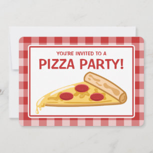 Pizza Party Birthday Invitation