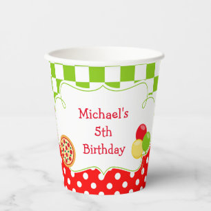 Pizza Party Birthday Party Paper Cups