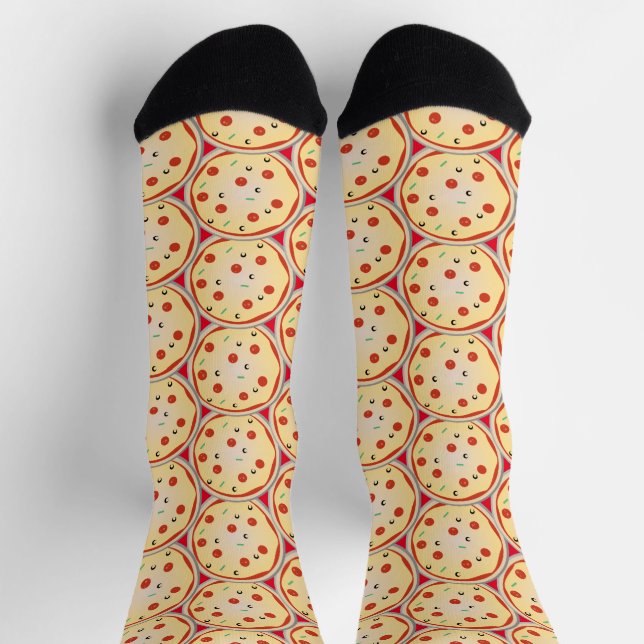 Pizza Party Buffet Pattern Socks (Top)