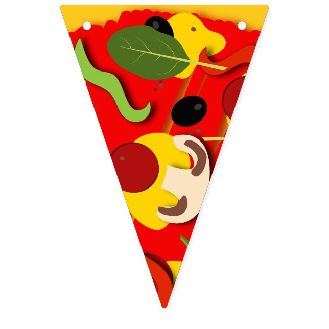Pizza Party Bunting (First Flag)