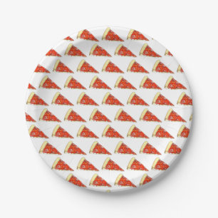 Pizza Party Cheese Pepperoni Pie Slice Pizzeria Paper Plate