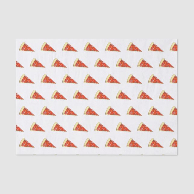 Pizza Party Cheese Pepperoni Pie Slice Pizzeria Tissue Paper (Front)