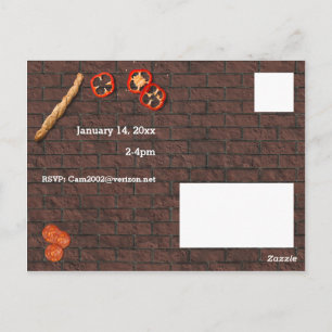 Pizza Party Customisable Invitation Postcard