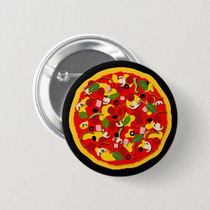 Pizza Party Favour 6 Cm Round Badge
