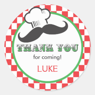 Pizza Party Favour Sticker