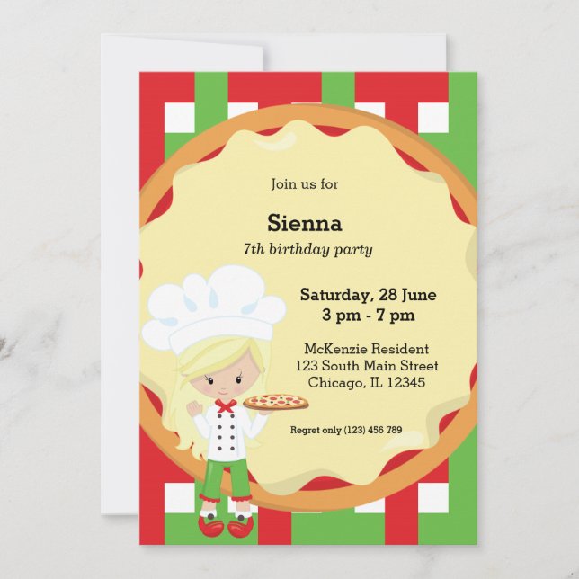 Pizza Party Invitation (Front)