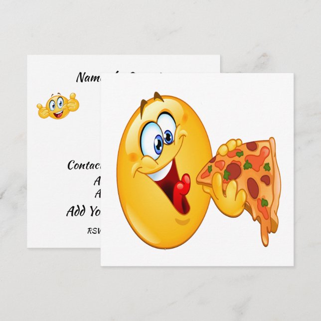 Pizza Party Invitation (Front/Back)