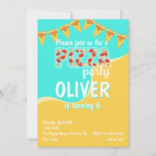 Pizza party invitation