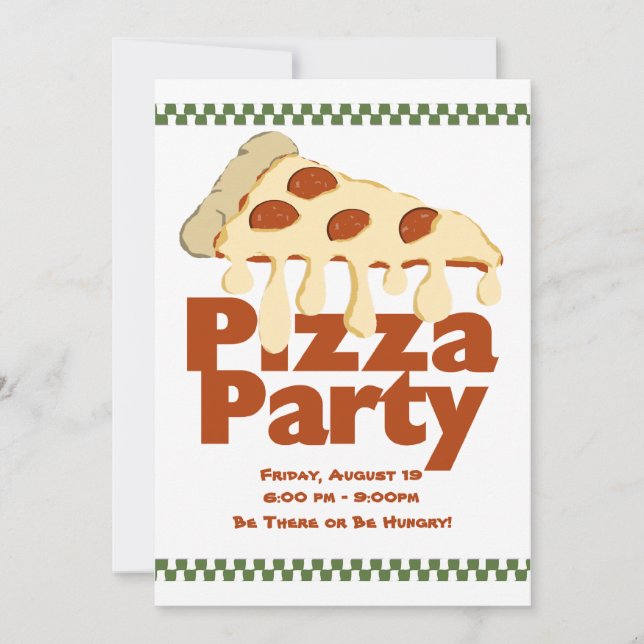 Pizza Party Invitation (Front)