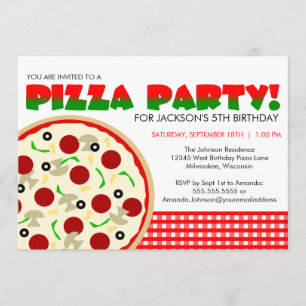 Pizza Party Invitation