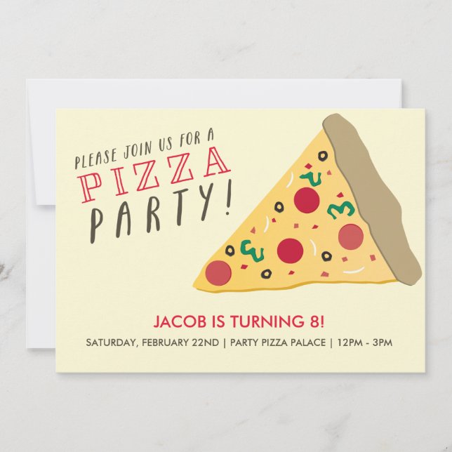Pizza Party Invitation (Front)