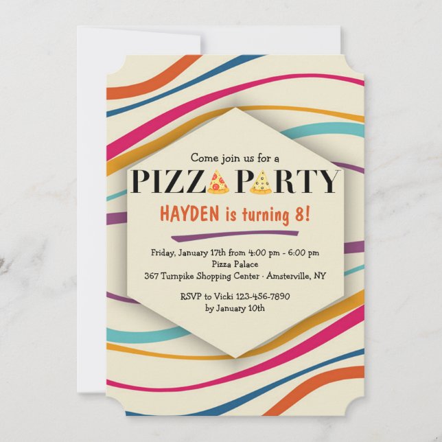 Pizza Party Invitation (Front)