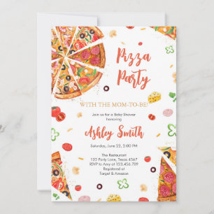 Pizza Party Invitation Pizza Birthday Party