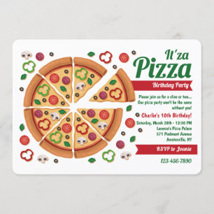 Pizza Party Invitations