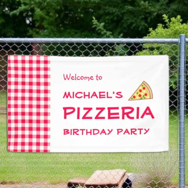 Pizza Party Kids Birthday Banner (Creator Uploaded)