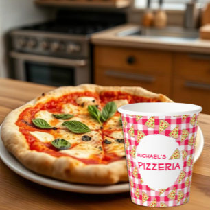 Pizza Party Kids Birthday Paper Cups