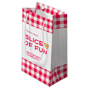 Pizza Party Kids Birthday Small Gift Bag