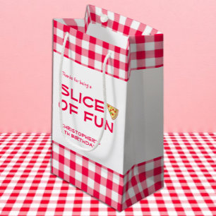 Pizza Party Kids Birthday Small Gift Bag