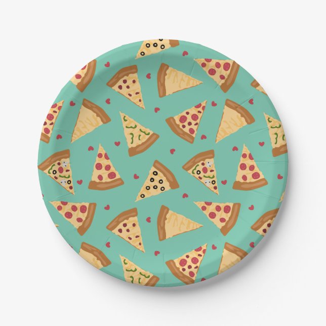 Pizza Party Paper Plate (Front)